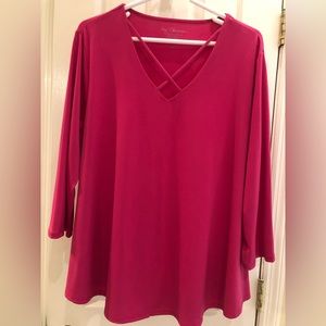 Hot pink, Chico’s, size 2 women’s blouse.